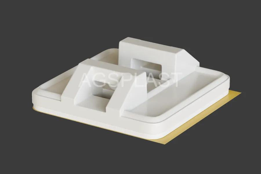 Basette adesive monodirezionali in ABS per fascette fino a 6,0 mm, codici 1129 e 1130