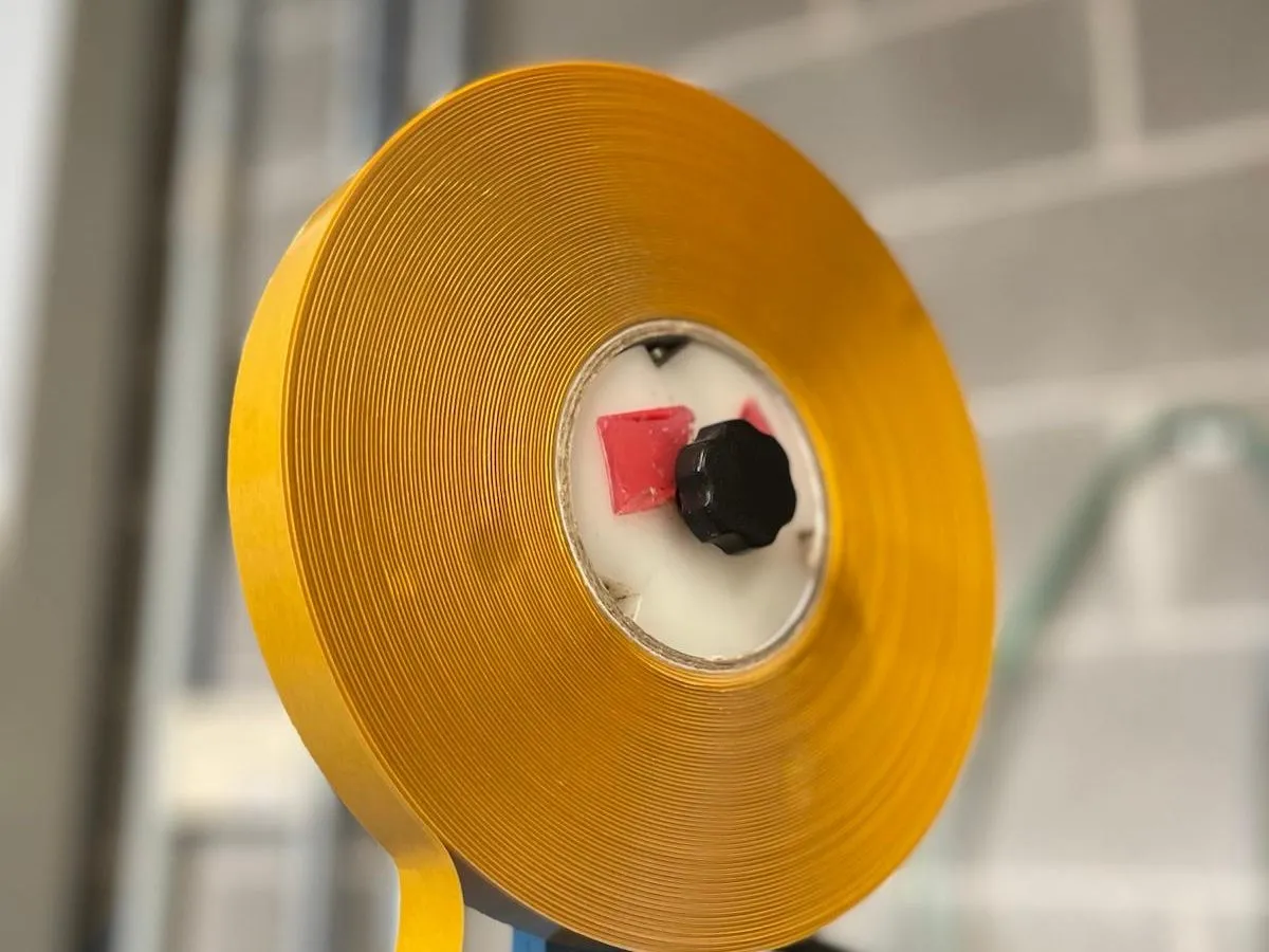 Bobina del biadesivo standard AGSPLAST con liner giallo